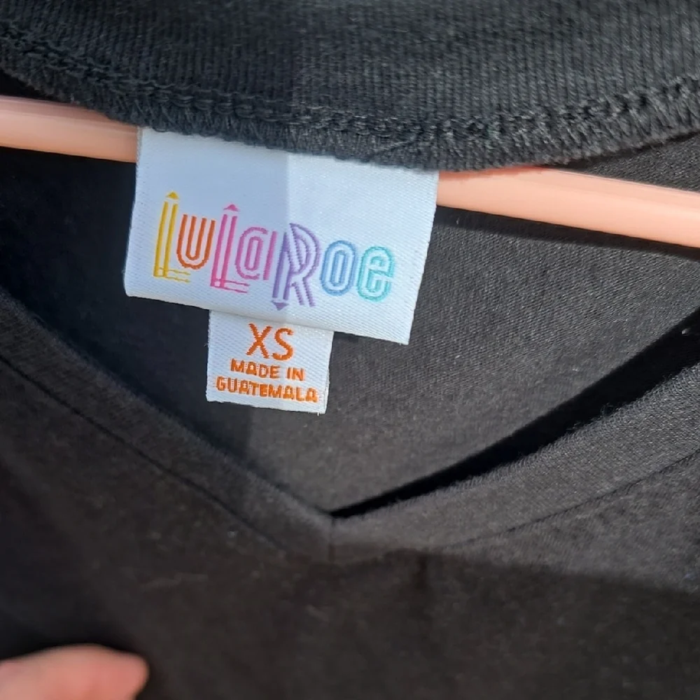 Black V Neck Striped Burnout Women's Top - Picture 2 of 5